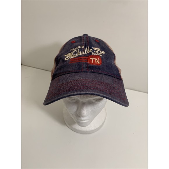 Premium Nashville Zoo Brand TN Tennessee Patch Denim Mesh Trucker  Strap Hat Cap - Picture 2 of 11